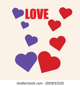 Light pink background with hearts to make cards to write messages on.