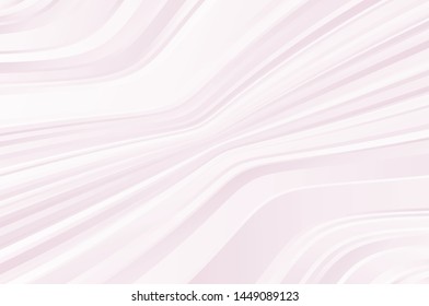 Light pink background with twisted wavy lines. Abstract pattern with dynamic, motion effect for covers, web banners, posters, cards. Vector illustration