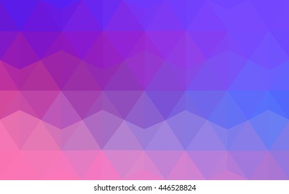 Light pink, blue abstract mosaic pattern. Geometric illustration in Origami style with gradient.  The polygonal design can be used for your web site.