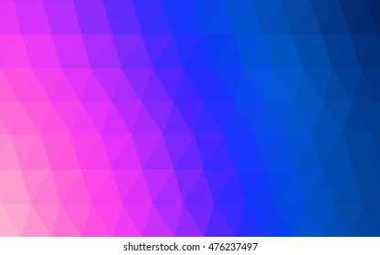Light pink, blue abstract mosaic pattern. Modern geometrical abstract illustration with gradient. The textured pattern can be used for background.