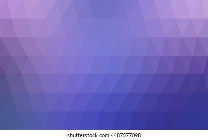 Light pink, blue abstract mosaic background. Triangular geometric sample with gradient.  The polygonal design can be used for your web site.