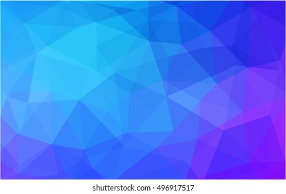 Light pink, blue abstract mosaic background. A completely new color illustration in a vague style. The best triangular design for your business.