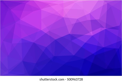 Light pink, blue abstract mosaic template. Shining illustration, which consist of triangles. The template can be used as a background for cell phones.