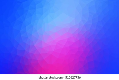 Light pink, blue abstract mosaic template. Creative illustration in halftone style with gradient. Brand-new style for your business design.