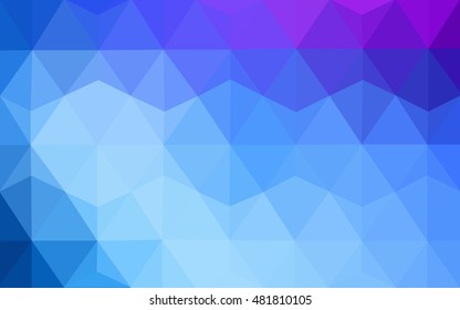 Light pink, blue abstract polygonal template. Brand-new colored illustration in blurry style with gradient. A completely new design for your business.