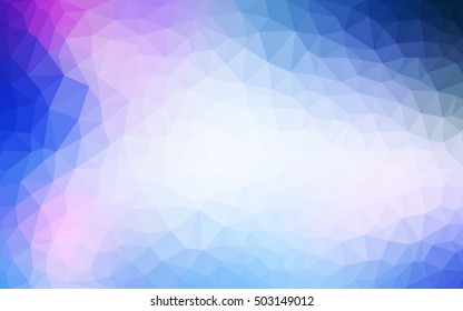 Light pink, blue abstract polygonal pattern. A vague abstract illustration with gradient. Brand-new style for your business design.