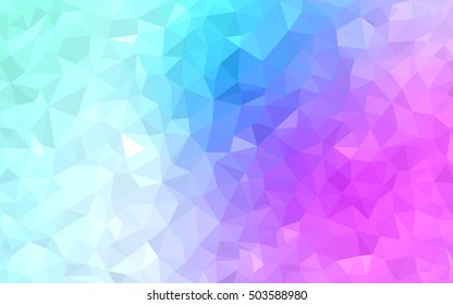 Light pink, blue abstract polygonal background. Creative illustration in halftone style with gradient. The polygonal design can be used for your web site.