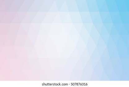 Light pink, blue abstract polygonal pattern. A completely new color illustration in a vague style. Brand-new style for your business design.