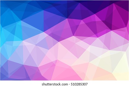 Light pink, blue abstract polygonal pattern. An elegant bright illustration with gradient. A completely new design for your business.