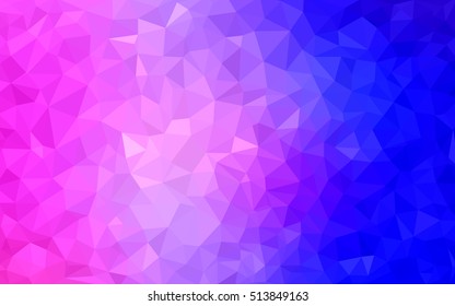 Light pink, blue abstract polygonal template. An elegant bright illustration with gradient. The best triangular design for your business.