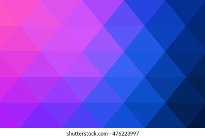 Light pink, blue blurry triangle background. Creative geometric illustration in Origami style with gradient. The best triangular design for your business.