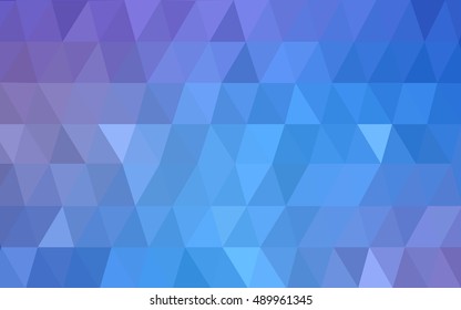 Light pink, blue blurry triangle background. Shining illustration, which consist of triangles. Brand-new design for your business.