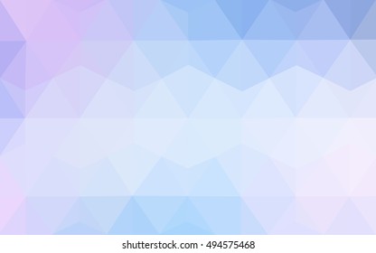 Light pink, blue blurry triangle pattern. Shining illustration, which consist of triangles. The elegant pattern can be used as part of a brand book.
