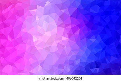 Light pink, blue blurry triangle pattern. A completely new color illustration in a vague style. A completely new template for your business design.