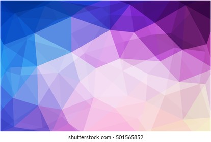 Light pink, blue blurry triangle pattern. Glitter abstract illustration with an elegant design. The textured pattern can be used for background.