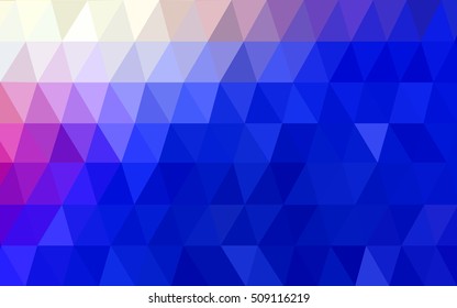 Light pink, blue blurry triangle background. A sample with polygonal shapes. Brand-new style for your business design.