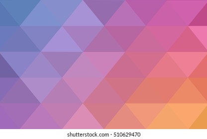 Light pink, blue blurry triangle pattern. Shining illustration, which consist of triangles. The elegant pattern can be used as part of a brand book.