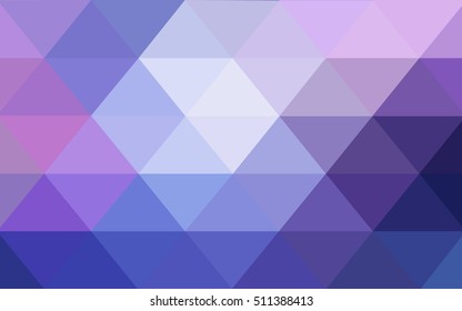 Light pink, blue blurry triangle template. Geometric illustration in Origami style with gradient.  The polygonal design can be used for your web site.