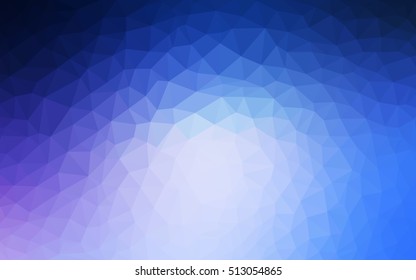 Light pink, blue blurry triangle pattern. Creative geometric illustration in Origami style with gradient. Brand-new design for your business.