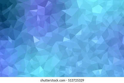 Light pink, blue blurry triangle background. Shining illustration, which consist of triangles. The elegant pattern can be used as part of a brand book.