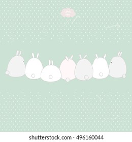 Light pink blue collection for banners, Flayers, Placards and Posters with cute animals