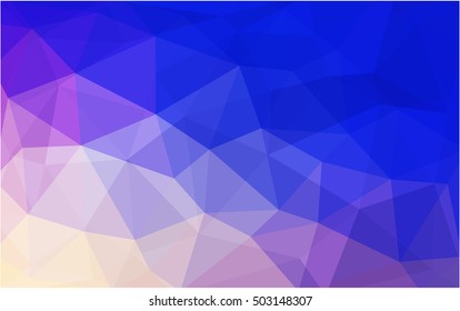 Light pink, blue low poly pattern. Creative geometric illustration in Origami style with gradient. A completely new template for your business design.
