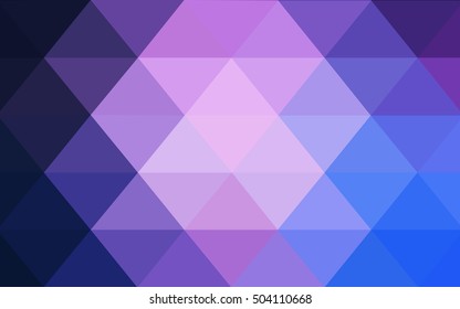 Light pink, blue low poly template. A completely new color illustration in a vague style. A completely new design for your business.
