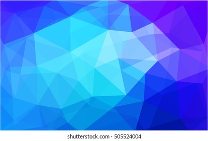 Light pink, blue low poly pattern. Geometric illustration in Origami style with gradient.  The best triangular design for your business.