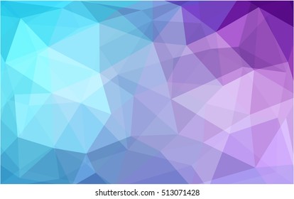 Light pink, blue low poly background. A vague abstract illustration with gradient. The elegant pattern can be used as part of a brand book.