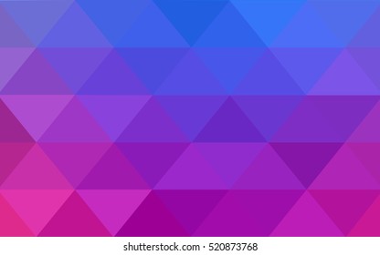Light pink, blue low poly template. Modern geometrical abstract illustration with gradient. The template can be used as a background for cell phones.