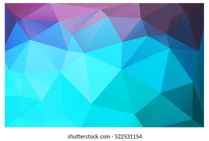 Light Pink Blue Low poly crystal background. Polygon design pattern. Low poly vector illustration, low polygon background.