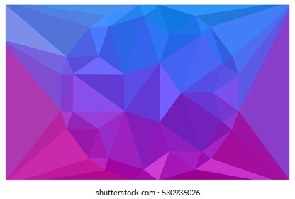 Light Pink Blue Low poly crystal background. Polygon design pattern. Low poly vector illustration, low polygon background.
