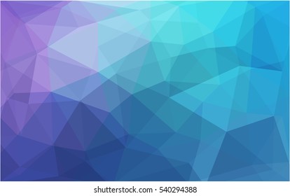 Light Pink Blue Low poly crystal background. Polygon design pattern. Low poly vector illustration, low polygon background.