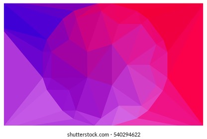 Light Pink Blue Low poly crystal background. Polygon design pattern. Low poly vector illustration, low polygon background.