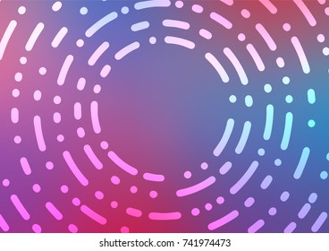 Light Pink, BLUE natural elegant template. Geometric doodle illustration in Origami style with gradient. The elegant pattern can be used as a part of a brand book.