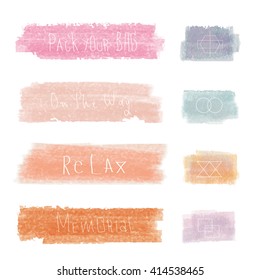 Light pink blue orange yellow love pastel banner in summer