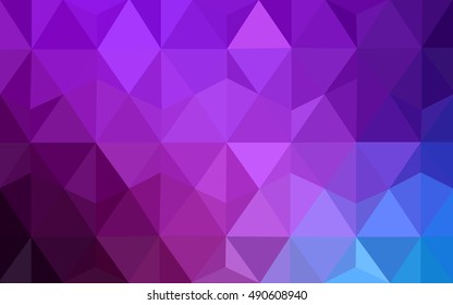 Light pink, blue polygonal background. Colorful illustration in abstract style with gradient. A completely new design for your business.