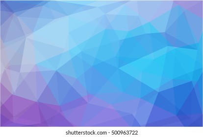 Light pink, blue polygonal background. Creative illustration in halftone style with gradient. The polygonal design can be used for your web site.