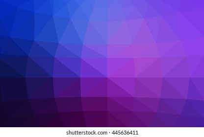Light pink, blue polygonal illustration, which consist of triangles.