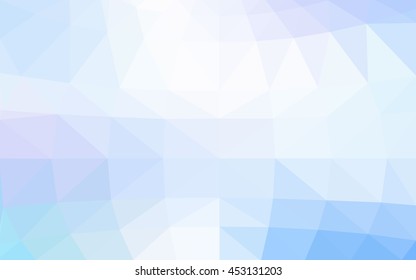 Light pink, blue polygonal illustration, which consist of triangles. Triangular design for your business. Geometric background in Origami style with gradient.
