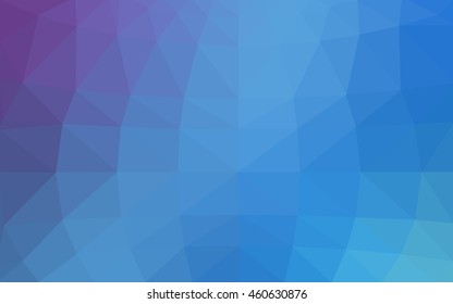 Light pink, blue polygonal illustration, which consist of triangles. Triangular design for your business. Geometric background in Origami style with gradient.