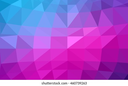 Light pink, blue polygonal illustration, which consist of triangles. Triangular design for your business. Geometric background in Origami style with gradient.