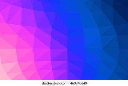 Light pink, blue polygonal illustration, which consist of triangles. Triangular design for your business. Geometric background in Origami style with gradient.