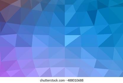 Light pink, blue polygonal illustration, which consist of triangles. Triangular design for your business. Geometric background in Origami style with gradient.