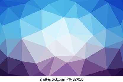 Light pink, blue polygonal illustration, which consist of triangles. Triangular design for your business. Geometric background in Origami style with gradient.