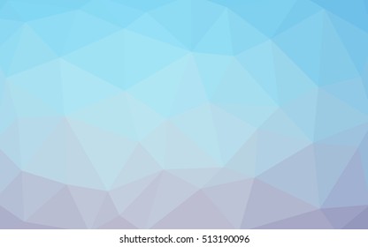 Light pink, blue polygonal illustration, which consist of triangles. Triangular design for your business. Geometric background in Origami style with gradient.