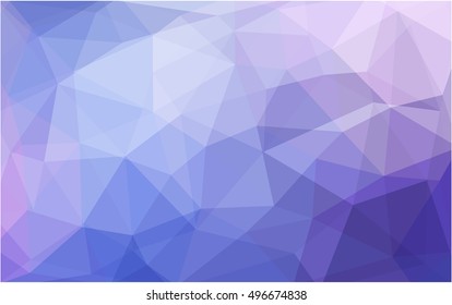 Light pink, blue polygonal template. Creative illustration in halftone style with gradient. The elegant pattern can be used as part of a brand book.