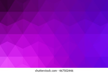 Light pink, blue triangle mosaic background. Creative geometric illustration in Origami style with gradient. The template can be used as a background for cell phones.