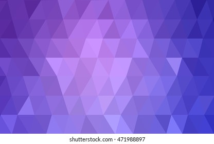 Light pink, blue triangle mosaic pattern. Colorful illustration in abstract style with gradient. Brand-new design for your business.