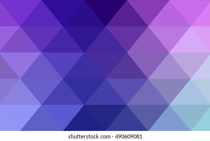 Light pink, blue triangle mosaic template. Colorful abstract illustration with gradient. Brand-new style for your business design.